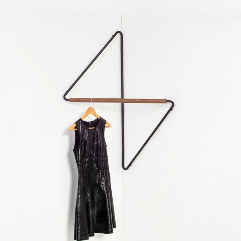 Nordic Wood Wall Hanger Clothes Rack Corner Hat Rack Wall Decoration Corner Clothes Organizer Portable Wall Storage Furniture