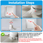 LED Ceiling Fan Light E27 with Remote, Dimmable, Speed Change, Suitabl