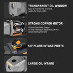 Gisam 1/2HP 7CFM Refrigerant Vacuum Pump 1/4 Air inlet Refrigeration for Car House Air Conditioning For Makita 18v Battery Pin