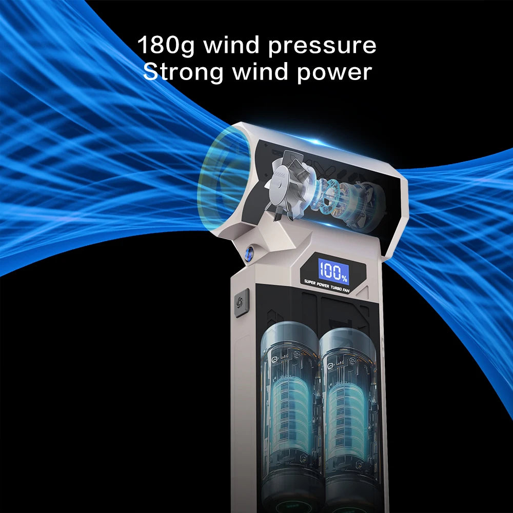 Turbo Fan P70 Original Rechargeable Blower 990000RPM 60m/s Brushless Air Blower Turbo Jet Fan Portable Dust Fan Electric Dryer