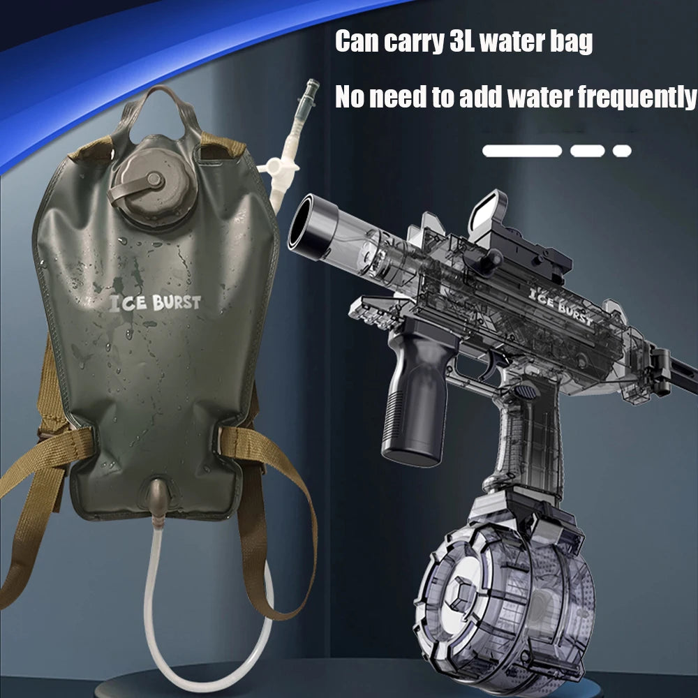 2025 New Children Simulated Flame and Fog Electric Water Gun Toys Summer Outdoor Beach Pool Fight Game,Lighting & Smoking Effect