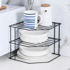 Kitchen Storage Corner Shelf Seasoning Pot Bowl Dish Glasses Countertop Organizer Rack 3 Tier Removable Cosmetic Makeup Holder