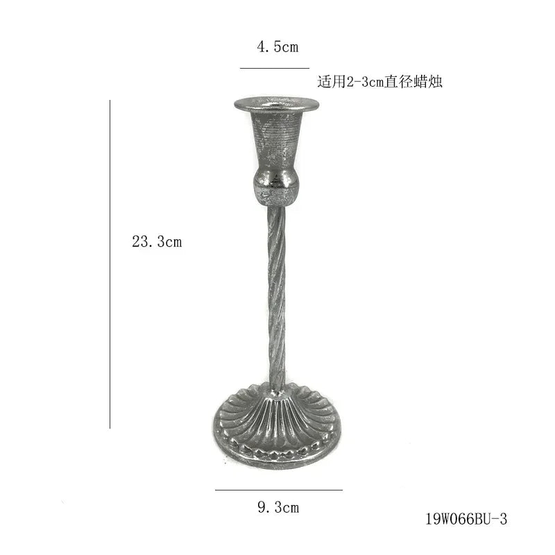 Single Headed Metal Candlestick Romantic Wedding Decorations Iron Art Candle Holders Living Room Candlelight Dinner Decoration