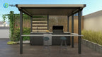 Customized Outdoor Kitchen Cabinets Weatherproof Modular - Interlocking Units with Drawer Dividers, Wine Rack & Tool Storage