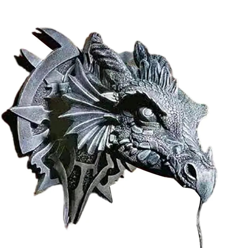 LED Dinosaur Hanging Lamp Lantern Industrial Style Resin Dragon Head Crafts Pendent Lamp Halloween Decoration Wall Decoration