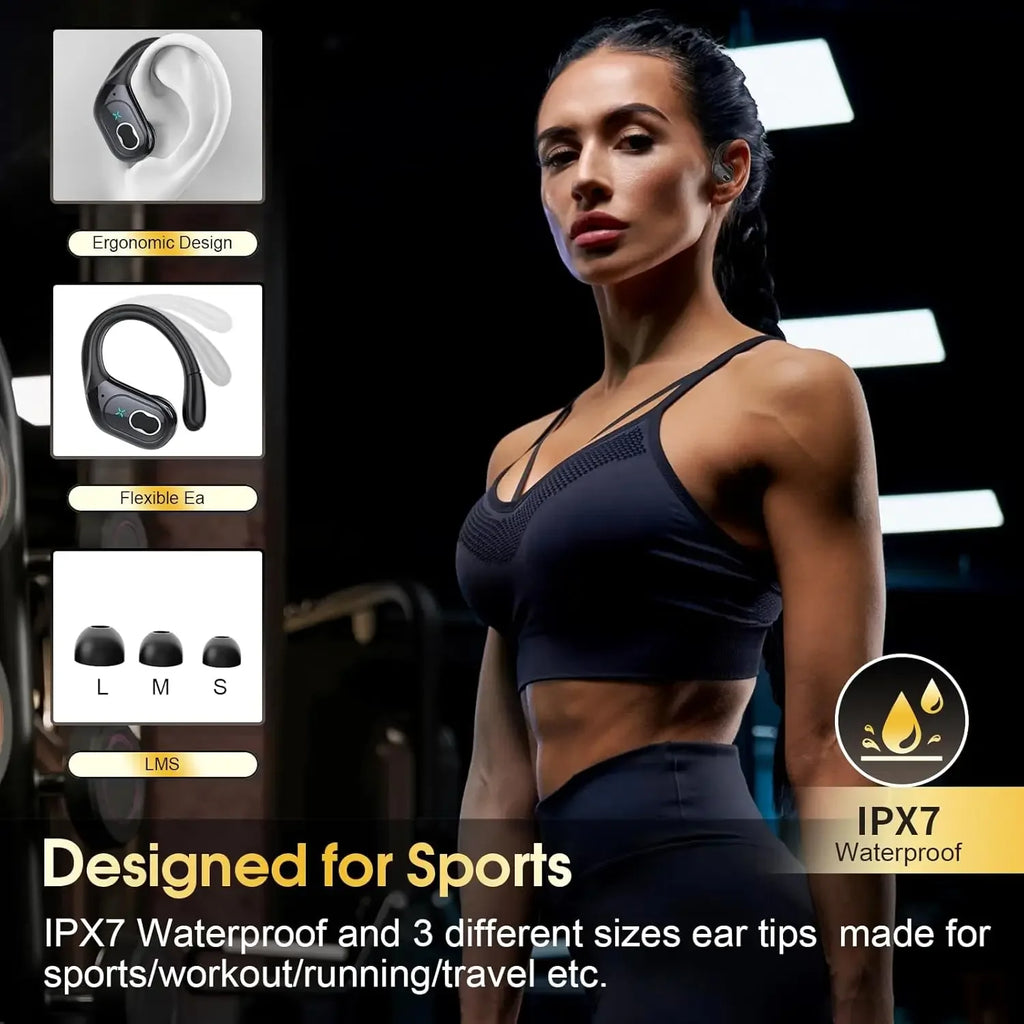 Original HD65 TWS Bluetooth V5.4 Headphones Wireless LED Digital Display Earphones Noise Reduction Waterproof Headset New
