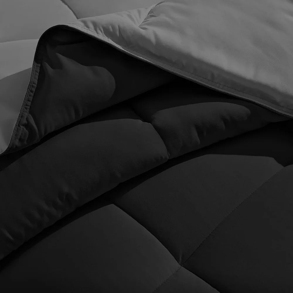 Reversible Microfiber Comforter Bed in a Bag Set Twin XL Hypoallergenic Soft Durable Machine Washable Bedding 4 Piece