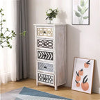 Solid Wood Multi-Layer Drawer Storage Cabinet Living Room Retro Simple Storage Side Cabinet Combination Organizing Cabinet