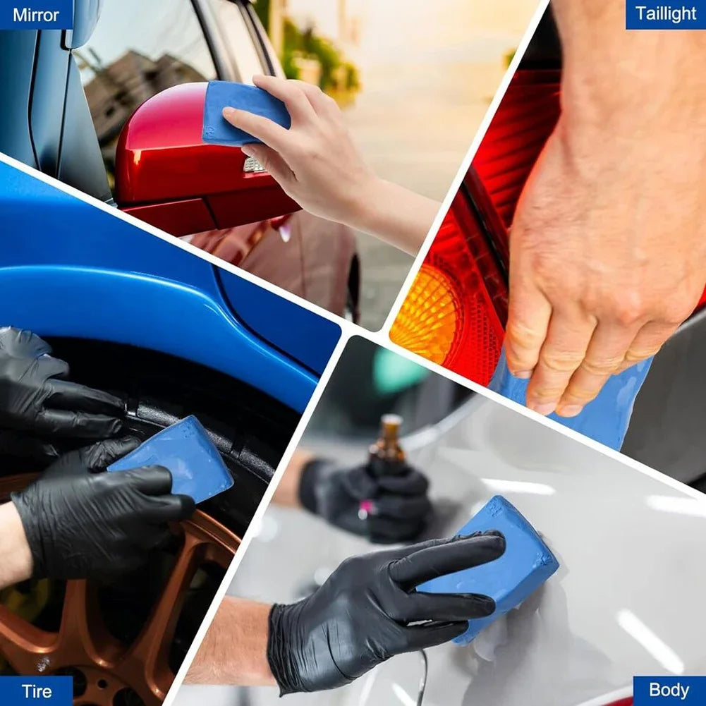 5Pcs Car Clay Bar Blue Vehicle Detailing Magic Cleaning Mud Car Wash Cleaner Sludge Mud Auto Detailing Cleaner Tool