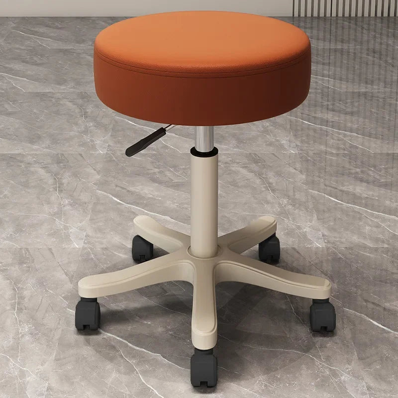 Massage Stool Beauty Salon Stool Lifting Rotating Round Stool Hair Manicure Barber Shop Stool Round Stool with Wheels