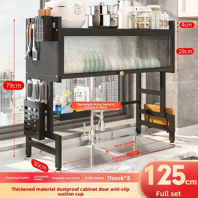 Kitchen Sink Shelf Sink Sink Dust Bowl Storage Cabinet Multifunctional Dish Drain Rack