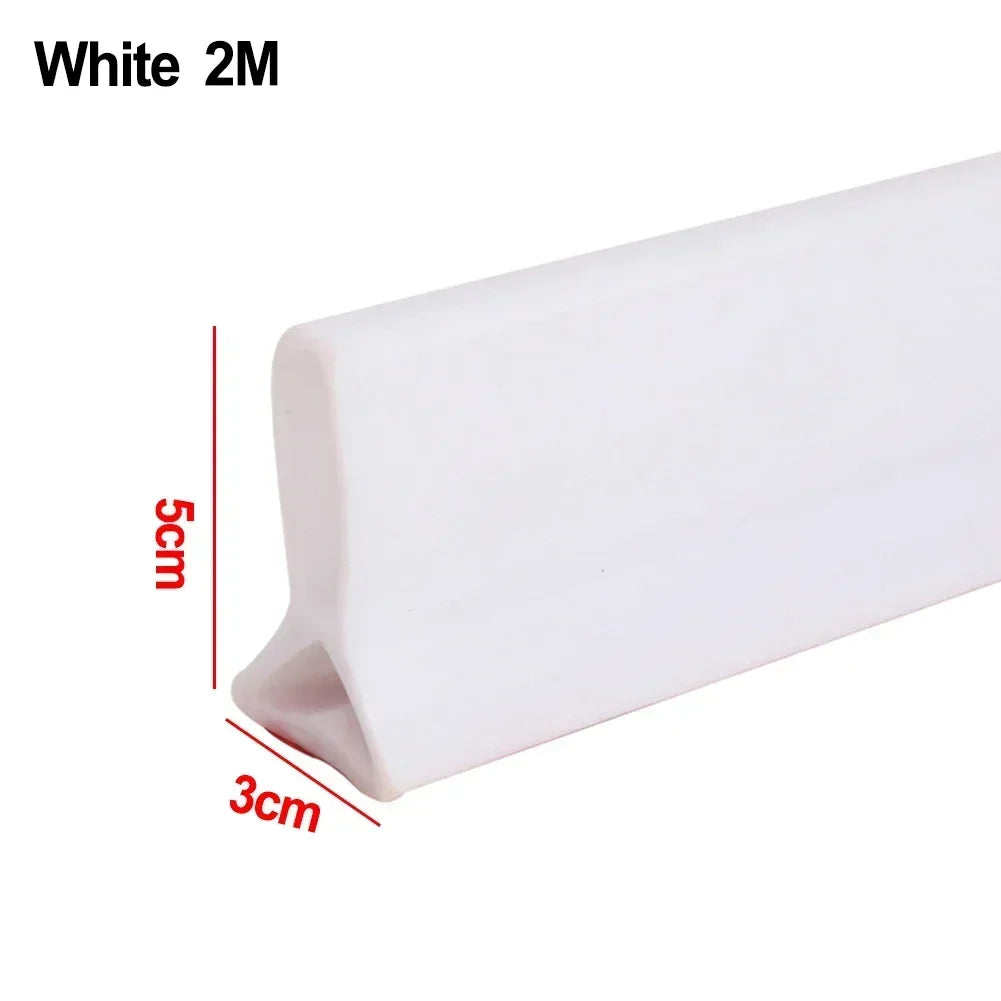 Stopper Water Barrier 5cm Height Accessories Bathroom Kitchens Silicone Transparent/Grey/black/white Brand New