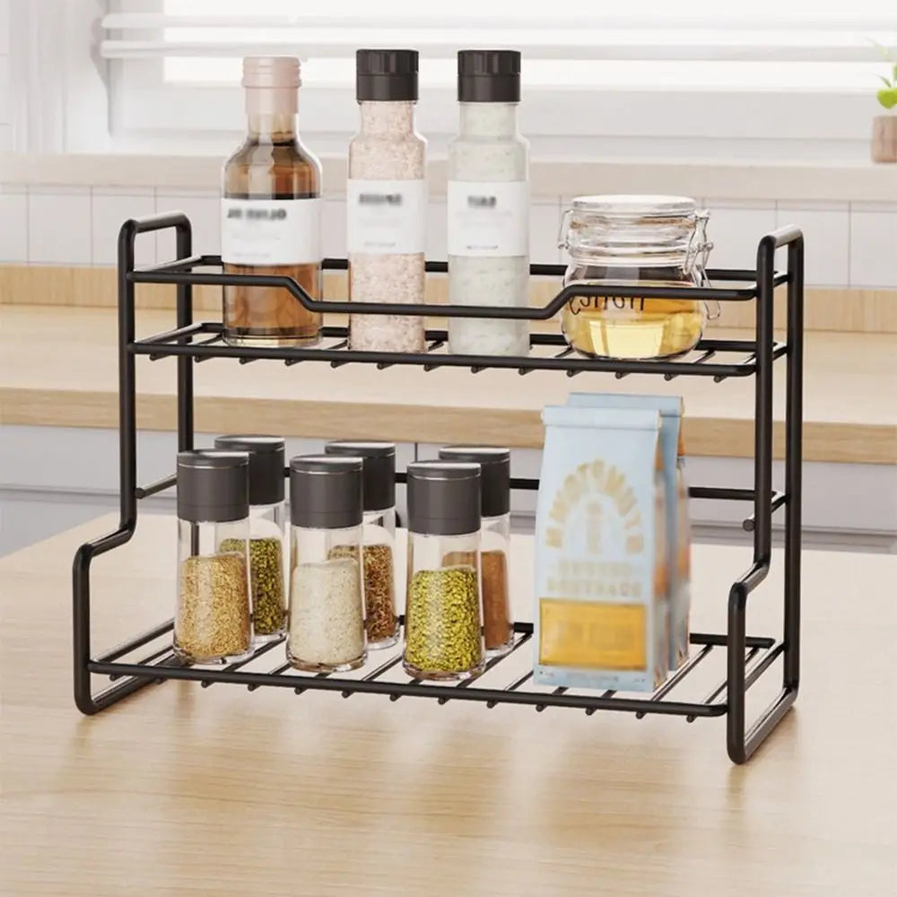 Modern Kitchen Organizer Shelf Double-layer Waterproof Bathroom Storage Rack Large Capacity Space Saving Kitchen Sink Organizer