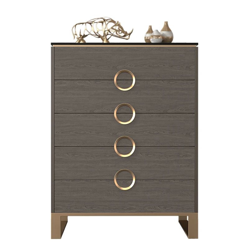 Italian minimalist luxury chest of drawers living room bedroom rock slab storage cabinet dressers Bedroom Furniture entirety
