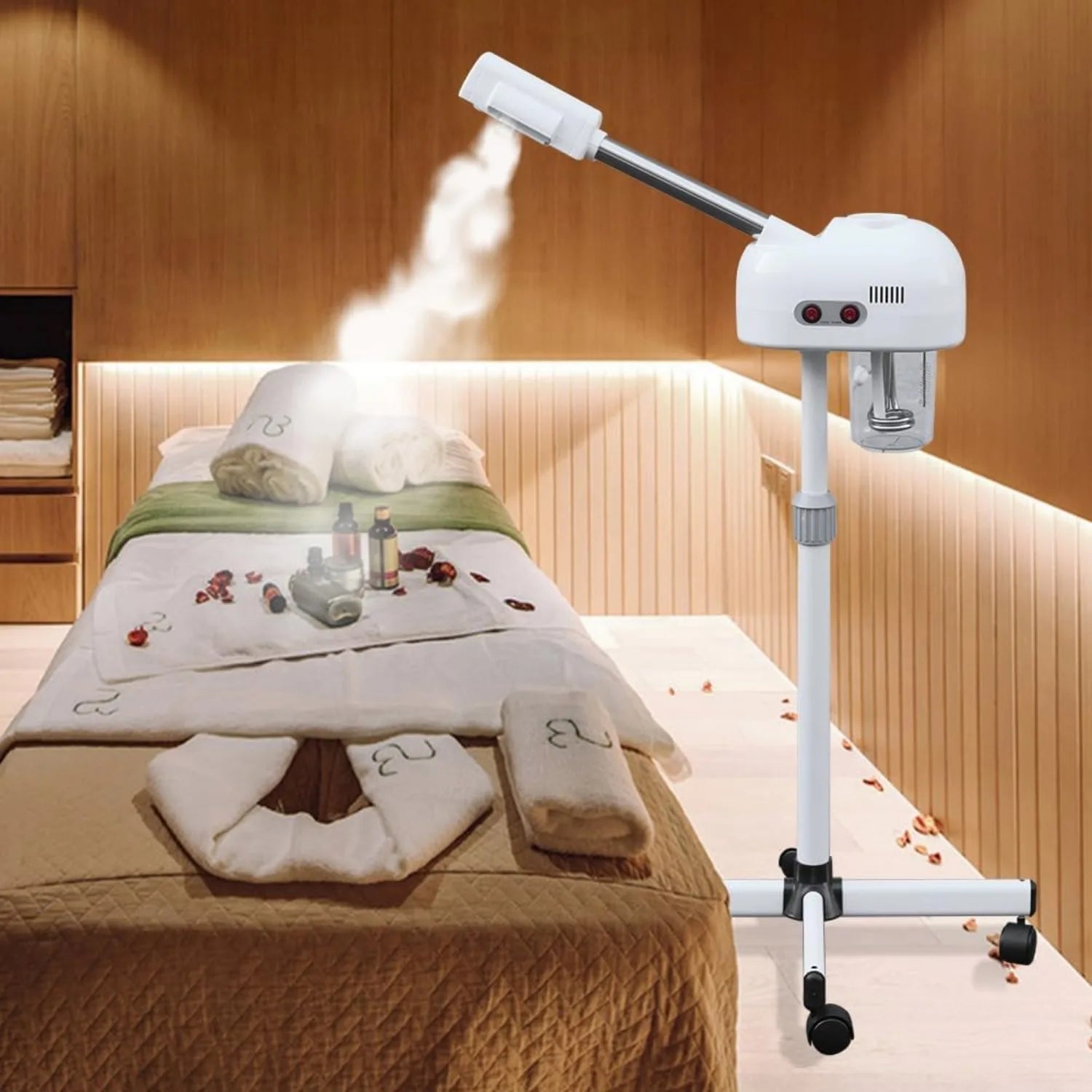 Professional Sauna Face Vaporizer Facial Ozone Steam Humidifier Pore Cleaner Facial Steam Double Tube Sauna Beauty Spray