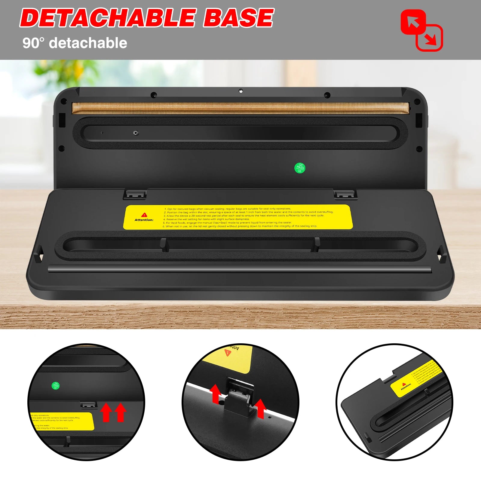 Vacuum Sealer,Automatic Food Vacuum Sealer,5 modes,with 10 sealing pockets and built-in cutter for sealing of wet and dry food