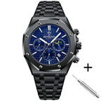 BINBOND B0161 Men's Luxury Luminous Waterproof Stainless Steel Watch