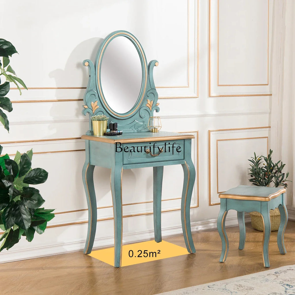 FG11American dresser retro Mediterranean style end of bed with mirror beauty table and chairs European style