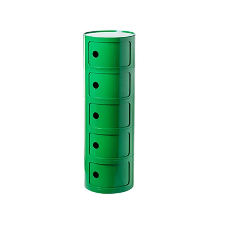 Creative Bedroom Bedside Table Modern Minimalist Round Storage Small Cabinet Large Capacity Plastic Side Cabinet