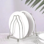 Small Kitchen Iron Storage Rack European Style Installation-free Dish Plate Holder Iron Art Metal Drainin Rack Rack Accessories