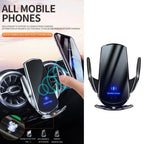 Car Phone Holder For AUDI A6 C8 A7 2019 2020 2021 2022 2023 2024 Special Fixed Bracket Base Wireless Charging Accessories
