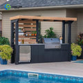 Customized Multi Functional Outdoor Cabinet Mobile Kitchen House Mobile Food Shop Ready To Use Outdoor Food Service Equipment