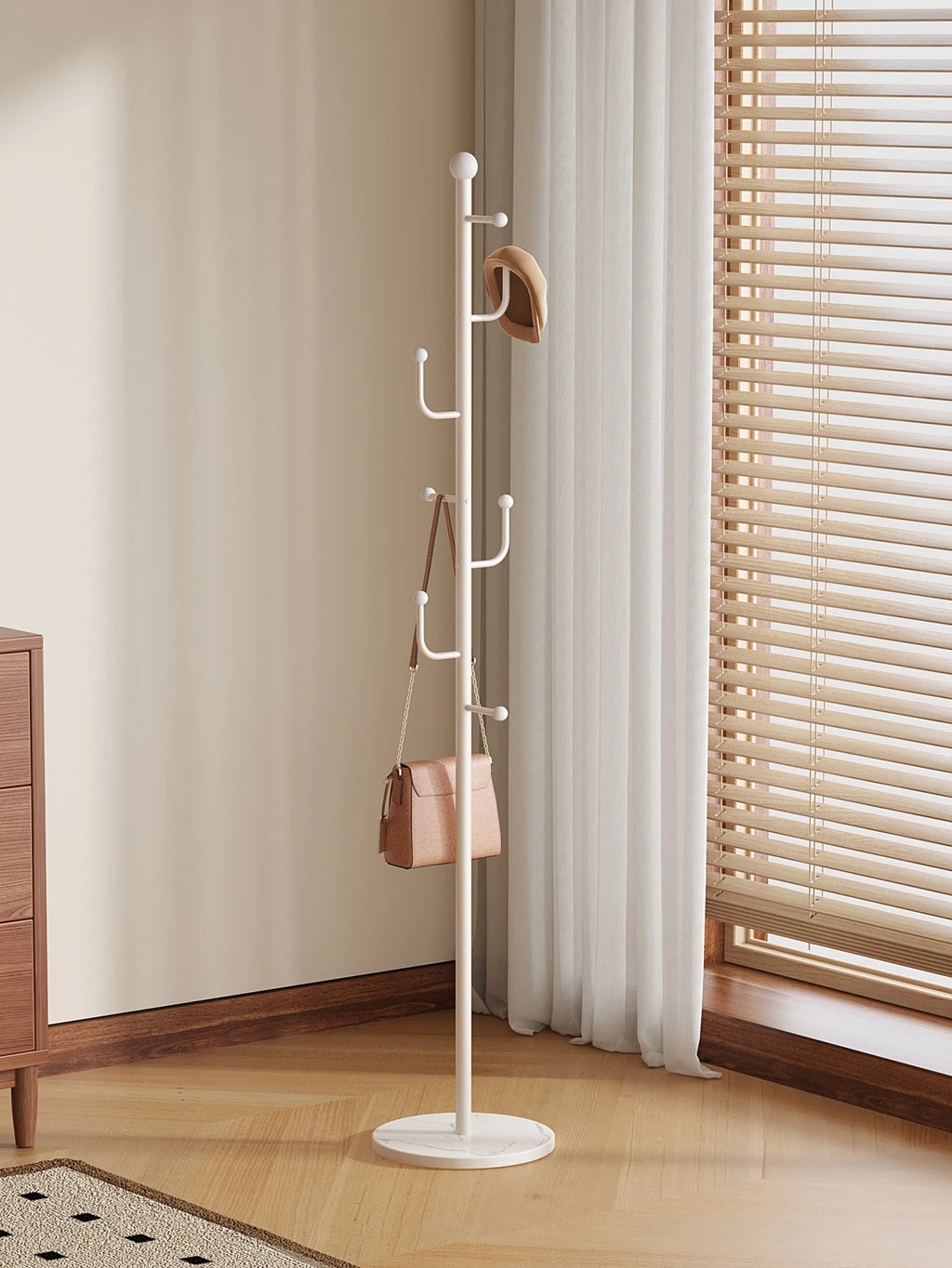 Medieval Windbreaker Hat Rack Floor-Standing Room Bedroom Home Simple Ins Living Room Clothes Hanger Storage Coat Rack