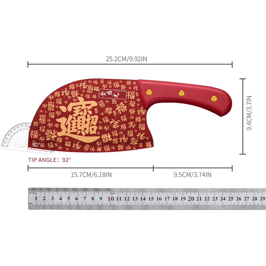 Kitchen round-headed women's knife, dual-purpose for cutting vegetables and meat, household kitchen knife, no-sharpening knife