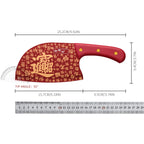 Kitchen round-headed women's knife, dual-purpose for cutting vegetables and meat, household kitchen knife, no-sharpening knife