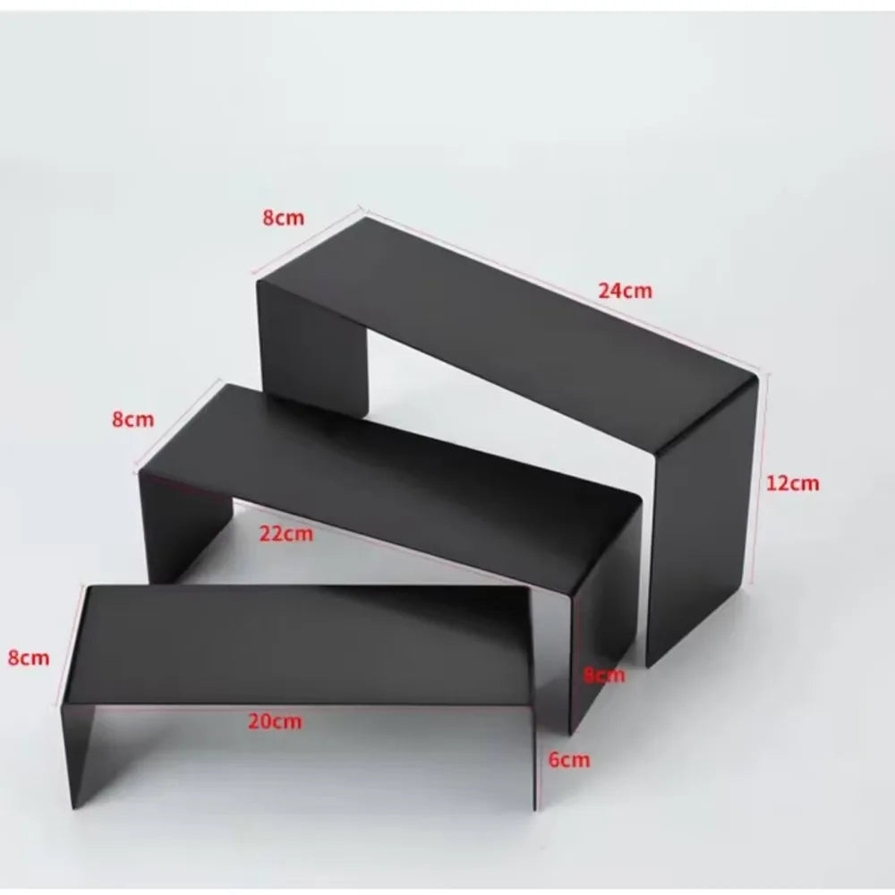 Purse Display Stand 3pc/set Stainless Steel Risers Display Stand,  Risers for Display Perfume Handbag Shoe Display Holder Stands