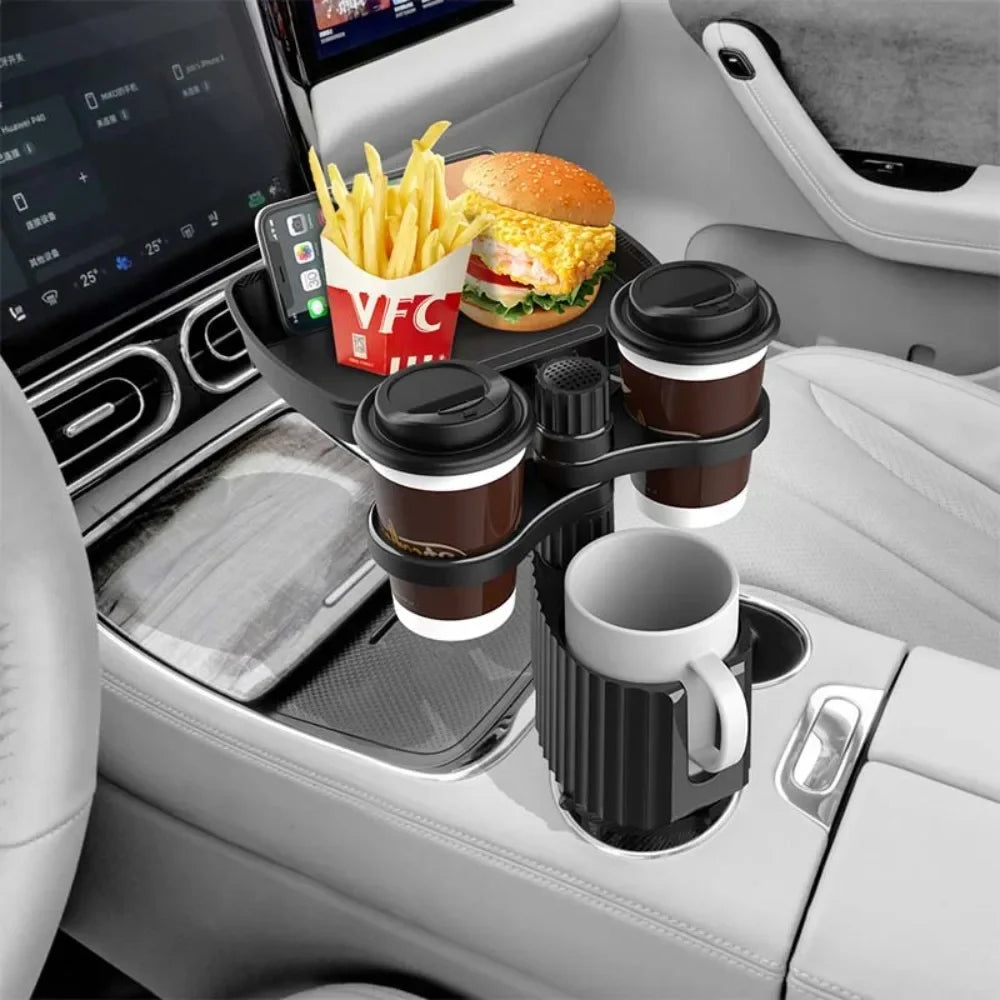 Car Cup Holder Expander 360° Rotating Beverage Coffee Holder Phones Stand Multi Functional Durable and Stable Car Cup Holder