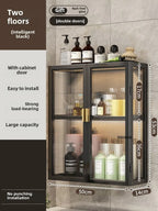 Japanese Acrylic Bathroom Cabinet Wall-mounted Mirror Box Transparent Bathroom Cabinets with Storage Rack Bathroom Furniture