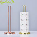 Kitchen Roll Paper Towel Rack Bathroom Stainless Steel Standing Paper Holder Rose Gold Nakins Rack Kitchen Organizer Accessories