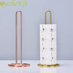 Kitchen Roll Paper Towel Rack Bathroom Stainless Steel Standing Paper Holder Rose Gold Nakins Rack Kitchen Organizer Accessories