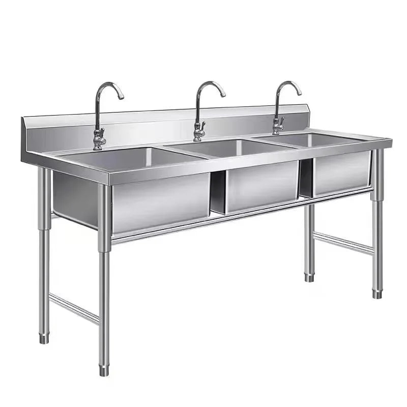 Custom Commercial Kitchen Work Table Stainless Steel Prep Table for Food Processing and Cooking Area