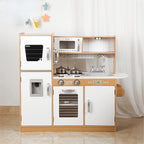 Kitchen Toys Full Set Baby Children Cooking Simulation Refrigerator Kitchenware Set Wooden Wooden