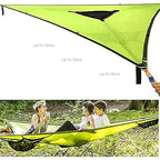 Portable Triangle Hammock 4Mx4Mx4M Multi Person Aerial Mat Convenient Outdoor Camping Sleep Hammock Portable Hanging Bed