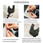 1Pc Yard Chicken Decor Ornaments Chicken Art Garden Decor Outdoor Garden Backyard Pile Acrylic Hen Patio Decoration Supplies