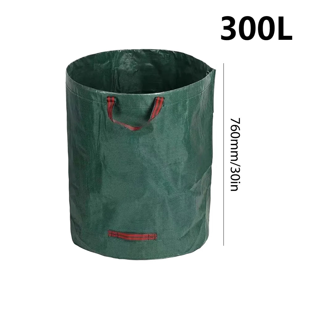 60L-500L Reusable Garden Bag Large Capacity Leaf Sack Light Trash Can Foldable Garden Garbage Waste Container Storage Bag