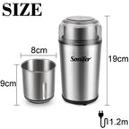 Detachable Electric Coffee Grinder Dry&Wet 2 In 1 Grass Nuts Herbs Grains Pepper Spice Flour Mill Coffee Beans Grinde Sonifer