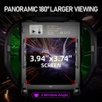 ANDELI Welding Helmet with LED Light Panoramic Large Viewing Screen 3.94"X3.74"True Color Auto Darkening Welding Mask for Weld