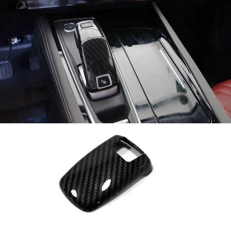 For Peugeot 508 2019 2020 2021 2022 CarbonFiber interior Accessories gear shfit panle steering wheel seat switch Air vent Cover