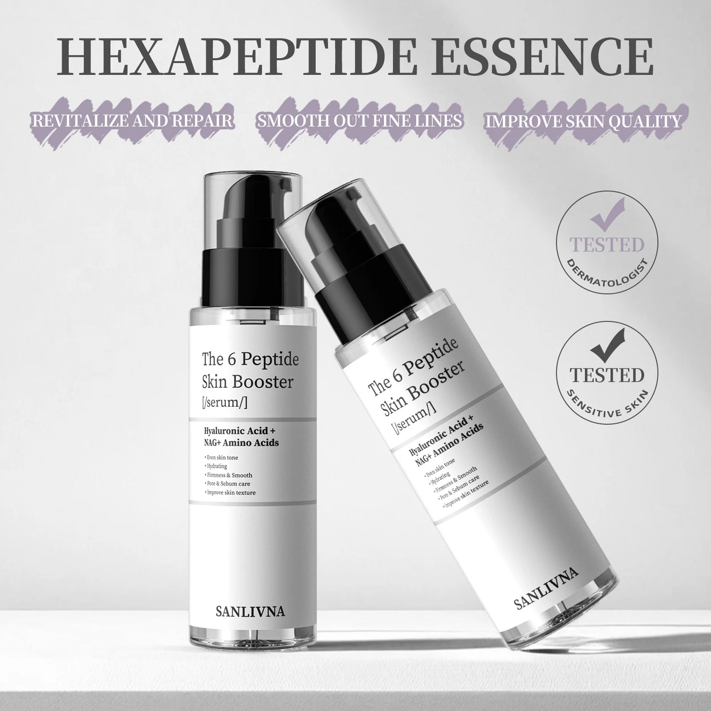 6 Peptide Essence Facial Skincare Set