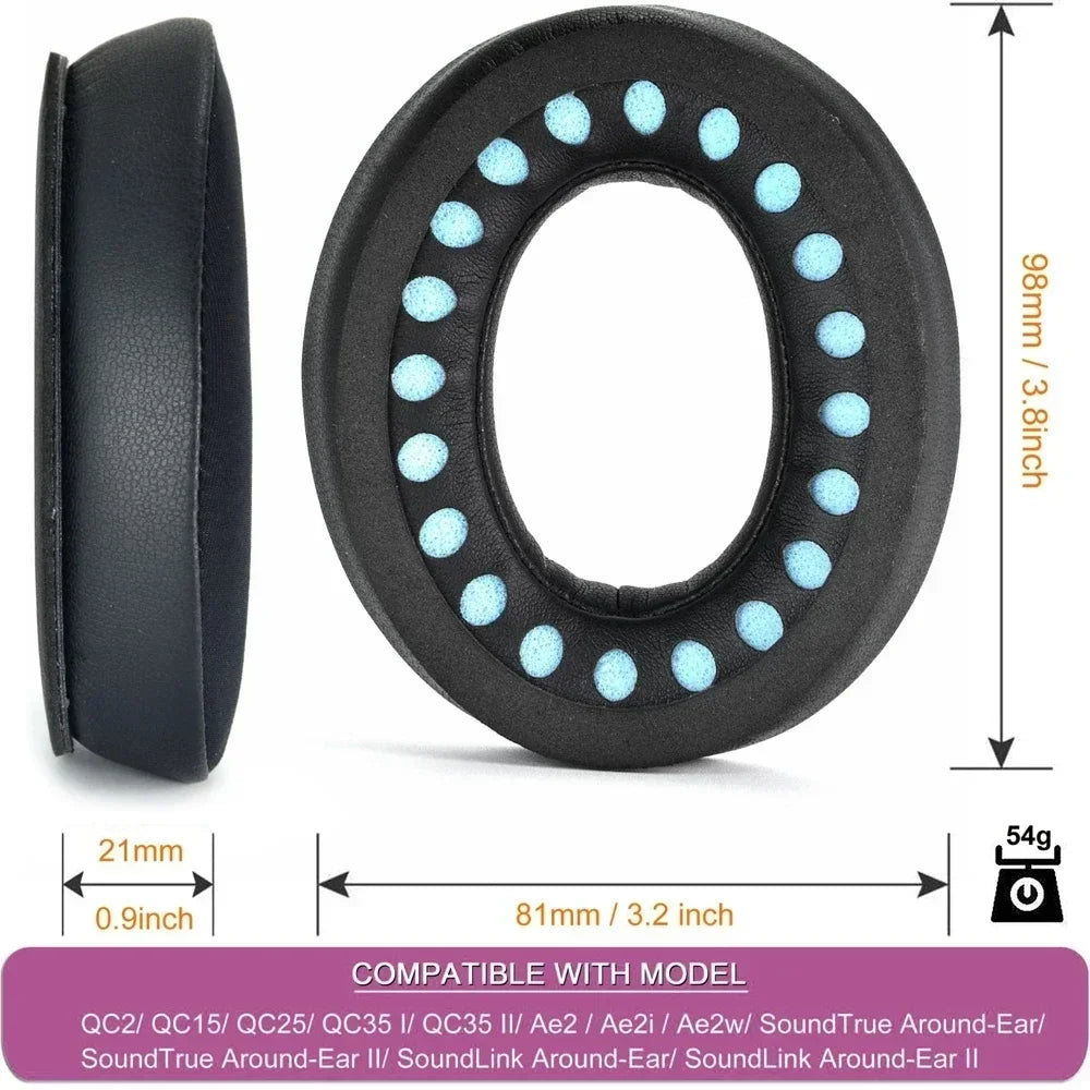 Cooling Gel  memory sponge Ear Pads for Bose QC45 QC35 QC35 ii QC15 QC25 AE2 AE2i AE2w SoundLink AE Headphones Cushions