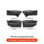 YZ For Tesla Model Y Juniper Model 3 Highland Door Side Storage Box Full-Cover Front and Rear Interior Storage Box Accessories