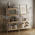 Japanese-style Multi-layer Storage Rack Floor Bookshelf Simple Kitchen Shelf Storing Microwave Home Organization Accessories