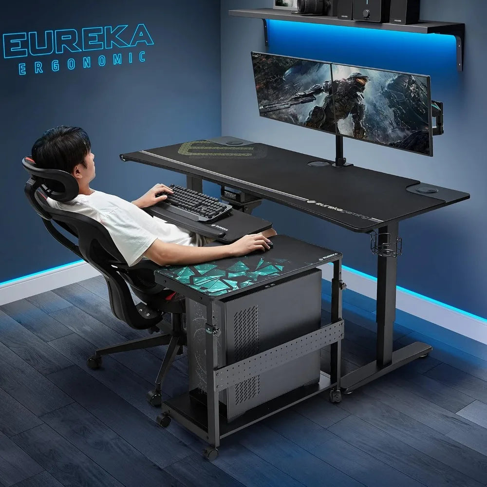 Height Adjustable Computer Tower Stand