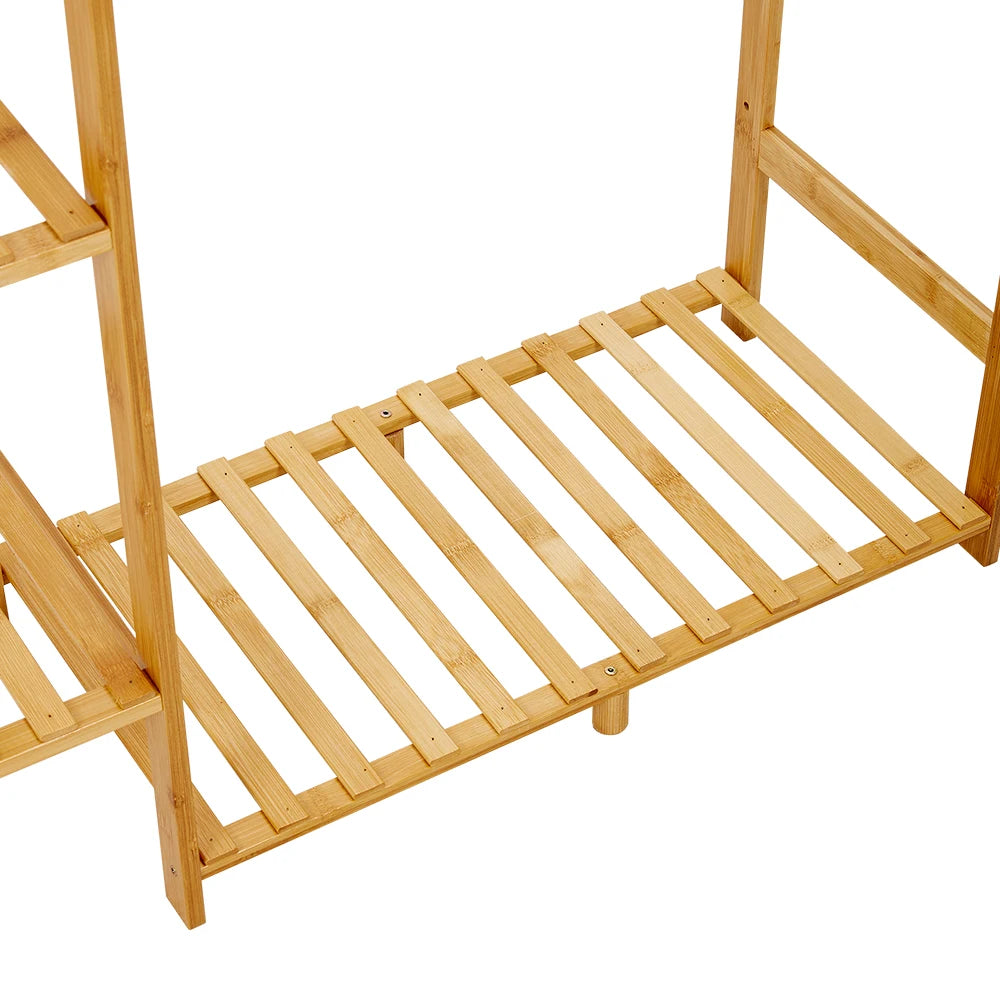 Wooden Clothes Rack with Hooks Coat Rack for Bedrooms Entryways Dressing Rooms