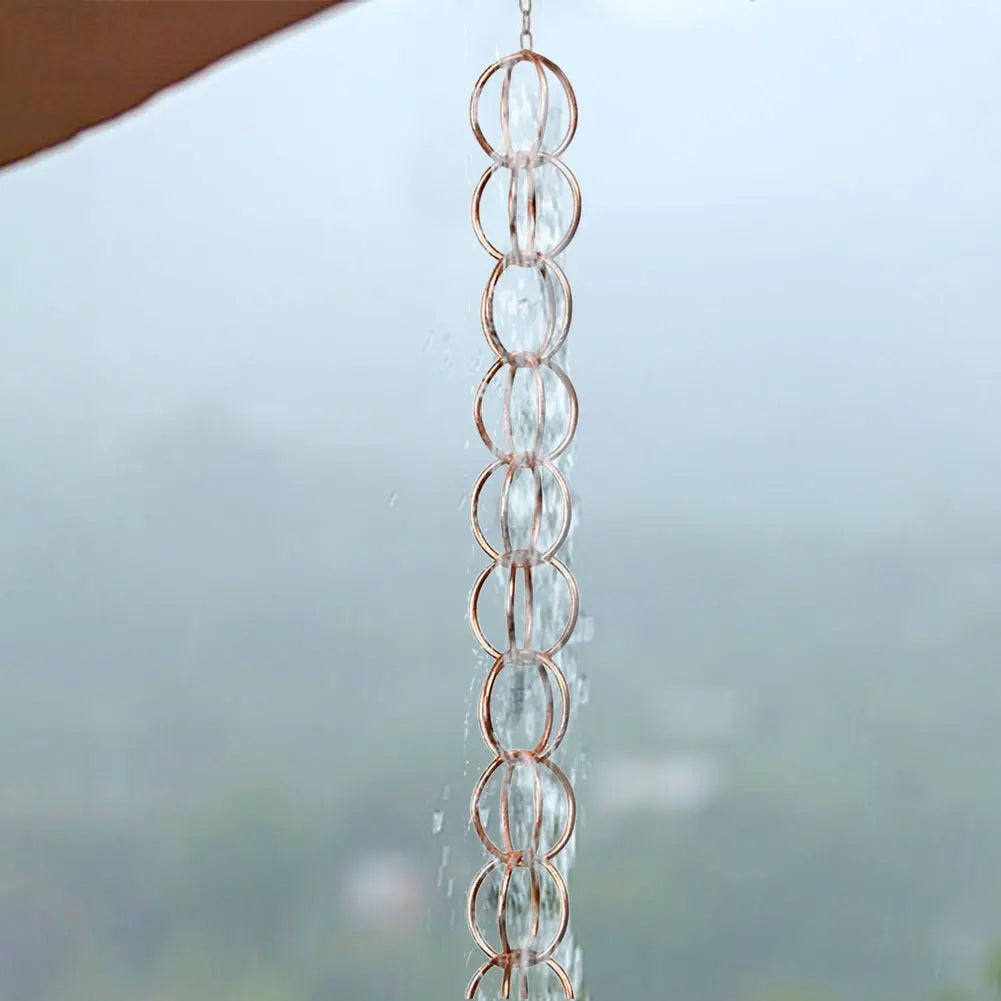 Lotus/Bird Rain Chain Garden Decoration Hanging Rain Catcher Chain Gardening Gutters Downspouts Rain Chain Outdoor Decors