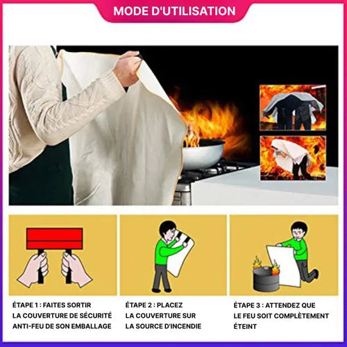Customizable Safety Fire Blanket Fiberglass Emergency Survival Fire Shelter Extinguisher Flame Retardant Protection For Kitchen